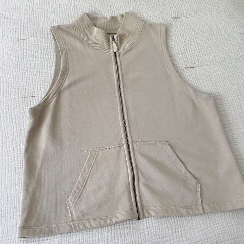 LAST CHANCE - Eileen Fisher Cream Cotton Vest
